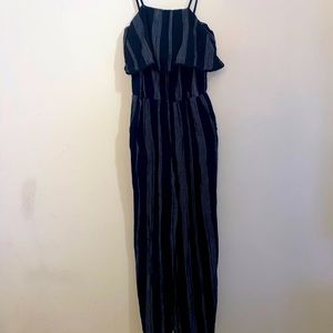 A New Day - Black Full Length Romper with pockets
